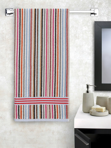 Creeva Vibrant Striped Cotton Towel – Quick Dry