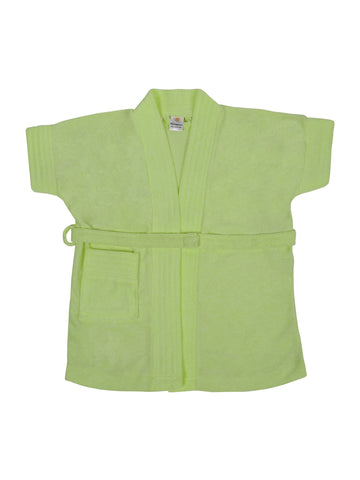 Melodious Baby Bathrobe with Front Pocket – Soft, Cozy & Cute Parrot Green Robe for Infants