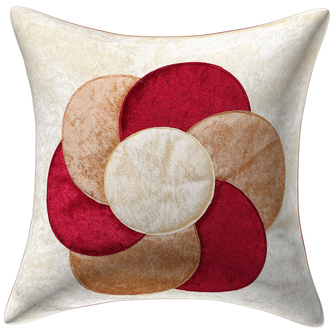 Set of 5 Velvet Cushion Covers | Gola Cream | 16 x 16 INCH or 40 x 40 CM