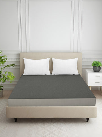 Creeva Purenest Waterproof Stripe Style Cotton Feel Jacquard Mattress Protector - Dark Grey
