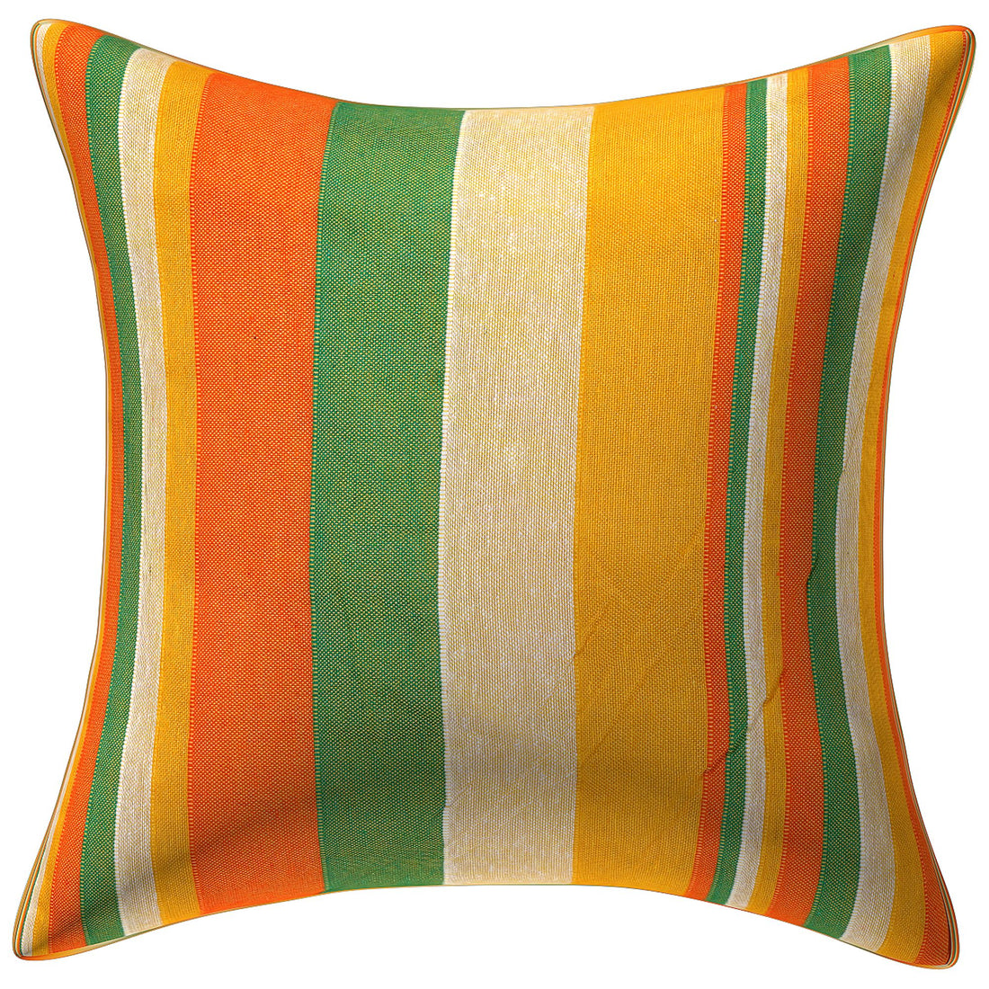 CREEVA Set of 5 Cotton Cushion Covers | Tiranga Yellow | 16 x 16 INCH or 40 x 40 CM