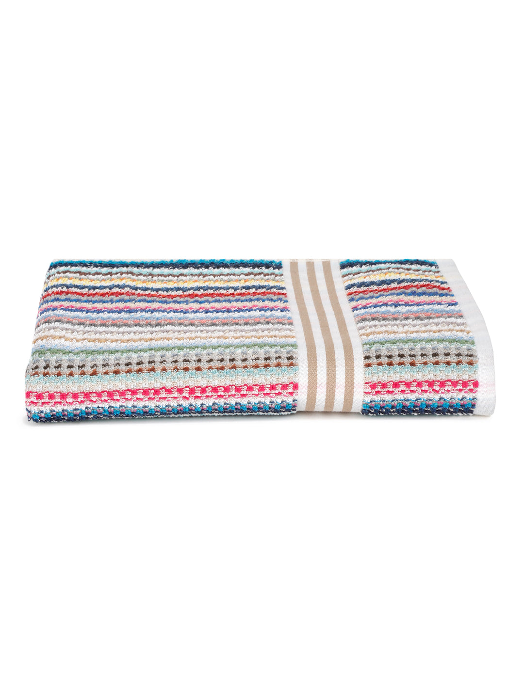 Creeva Cozy Cotton Bath Towel – Multicolor Stripes