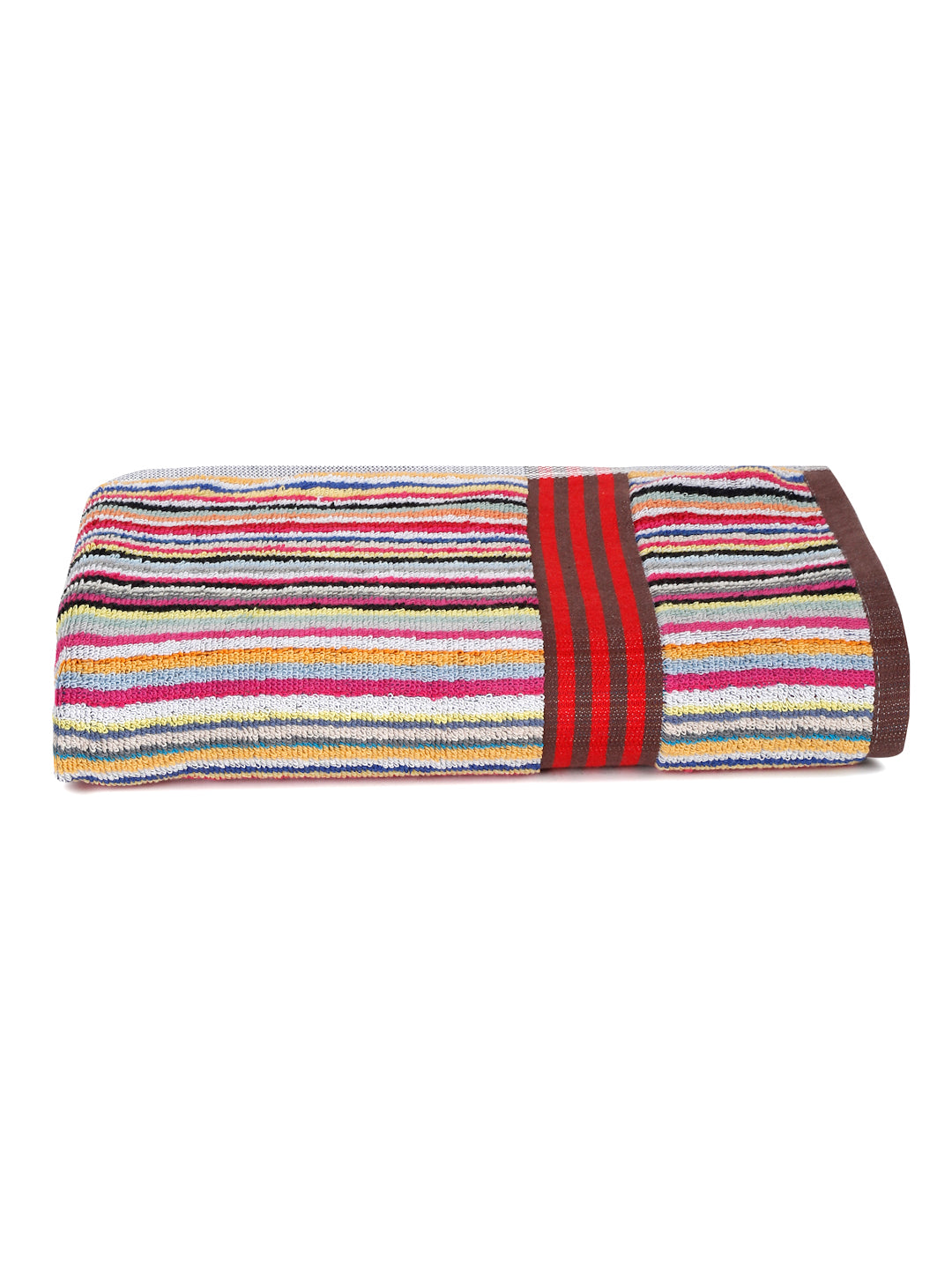 Creeva Premium Striped Cotton Bath Towel – Multicolor Comfort