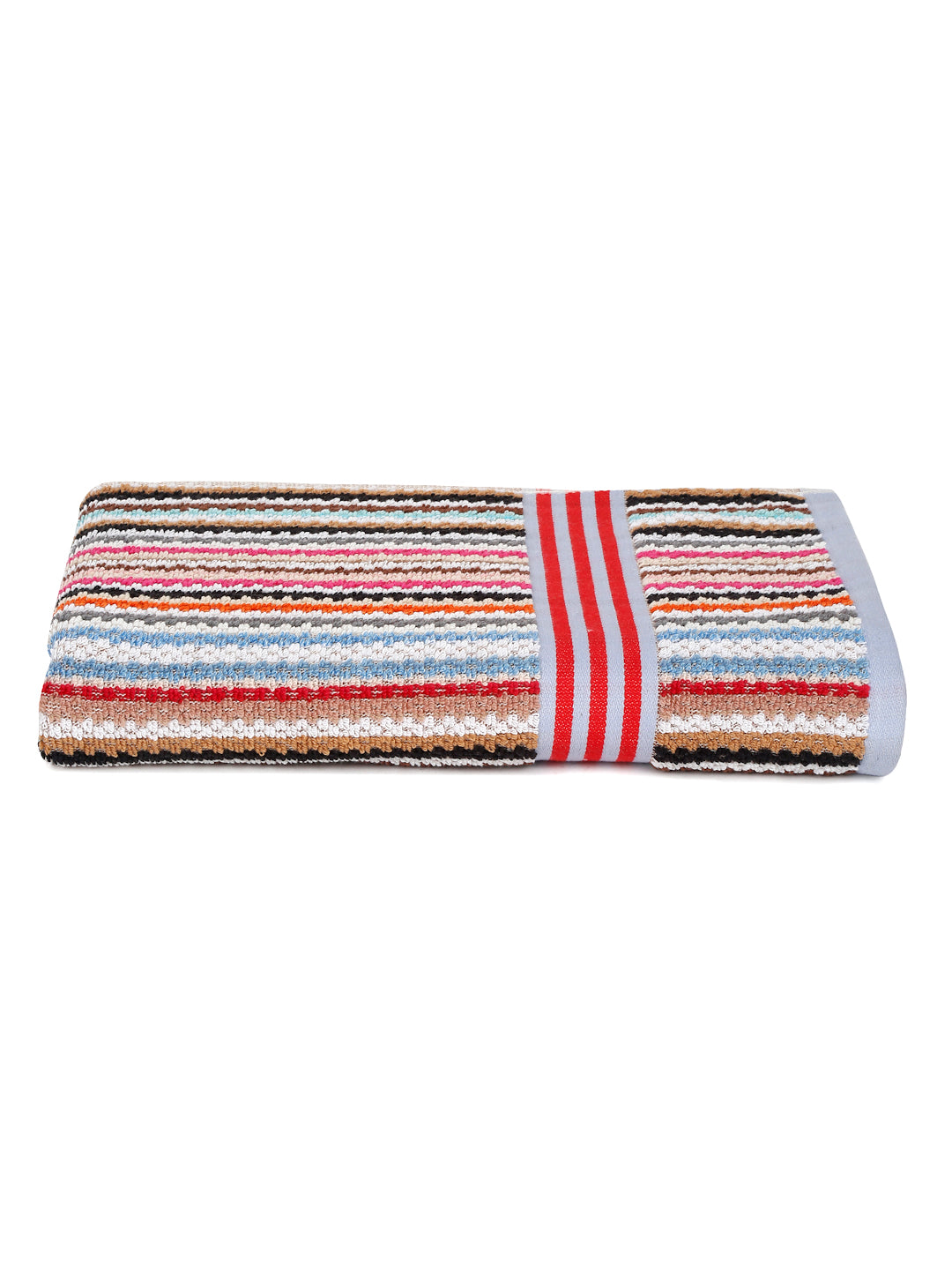 Creeva Vibrant Striped Cotton Towel – Quick Dry