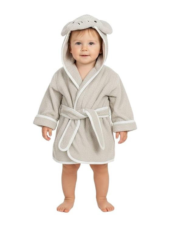 CREEVA Cuddle Hooded Baby Bathrobe for Newborn & Infant | Ultra Soft Cotton