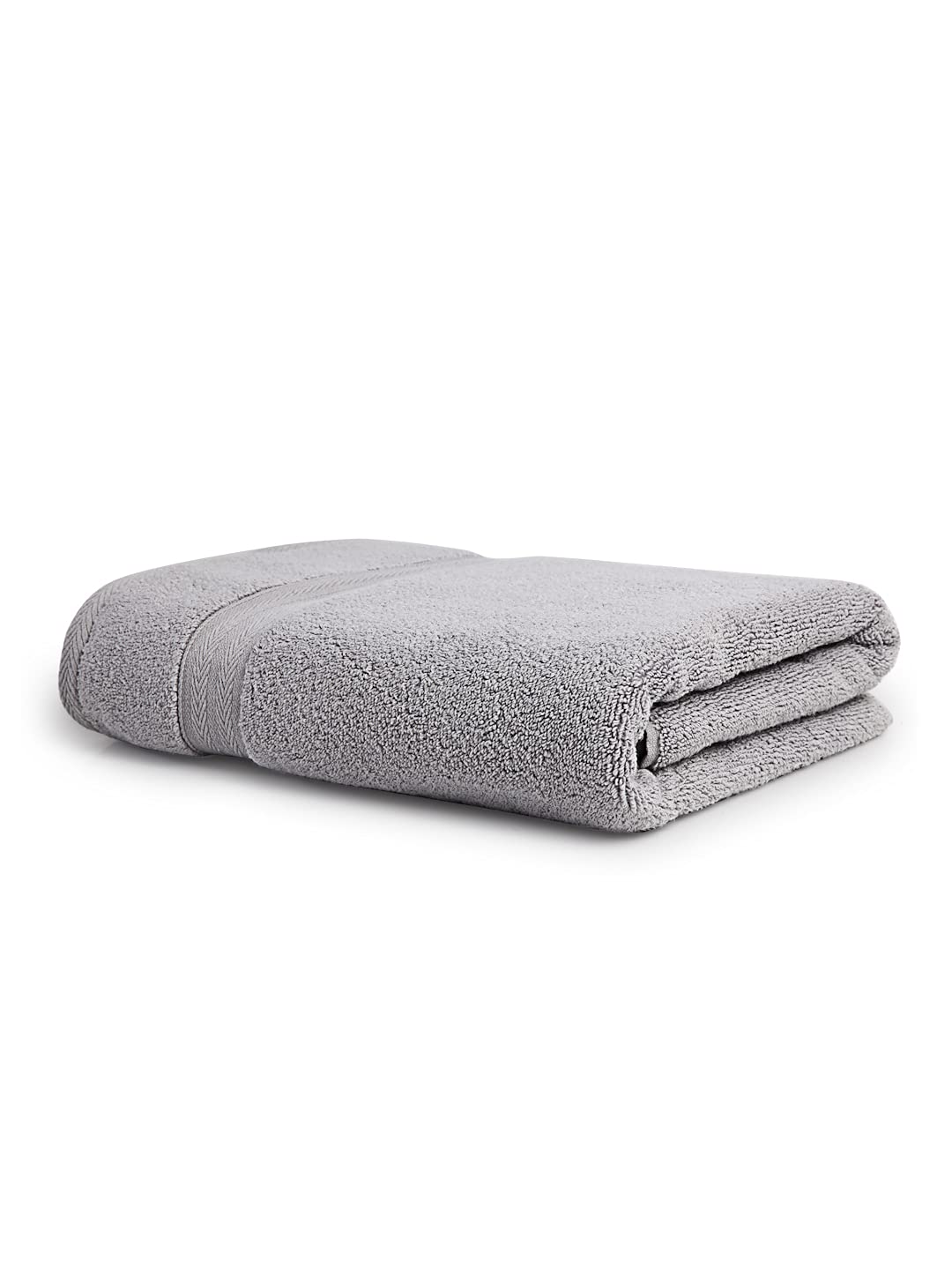 Creeva 100% Cotton Bath Towel | 575 GSM | Super Soft High Absorbent Towel | Large Size Bath Towel for Men and Woman | Lightweight & Skin Friendly | Size-70 X 140 CM | Color - Silver Grey