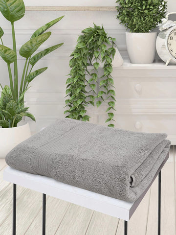 CREEVA Soft 550 GSM Solid Bath Towel 75 X 145 CM Silver Grey
