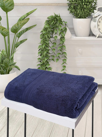 CREEVA Soft 580 GSM Solid Bath Towel 70 X 130 CM Navy Blue