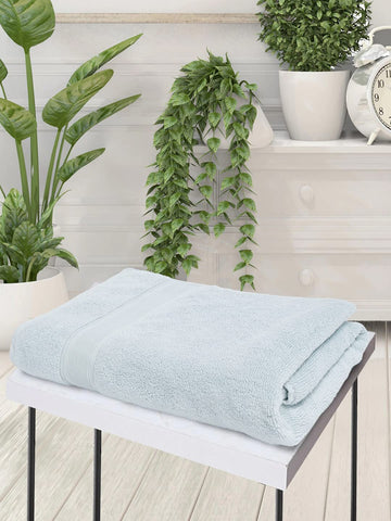 CREEVA 100% Cotton Bath Towel | 540 GSM | Super Soft High Absorbent Towel | Large Size Bath Towel for Men and Woman | Lightweight & Odour Free | Size-75 X 140 CM | Aqua Marine