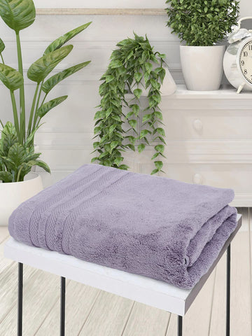 CREEVA Soft Superfine 620 GSM Solid Bath Towel 75 X 140 CM Lilac