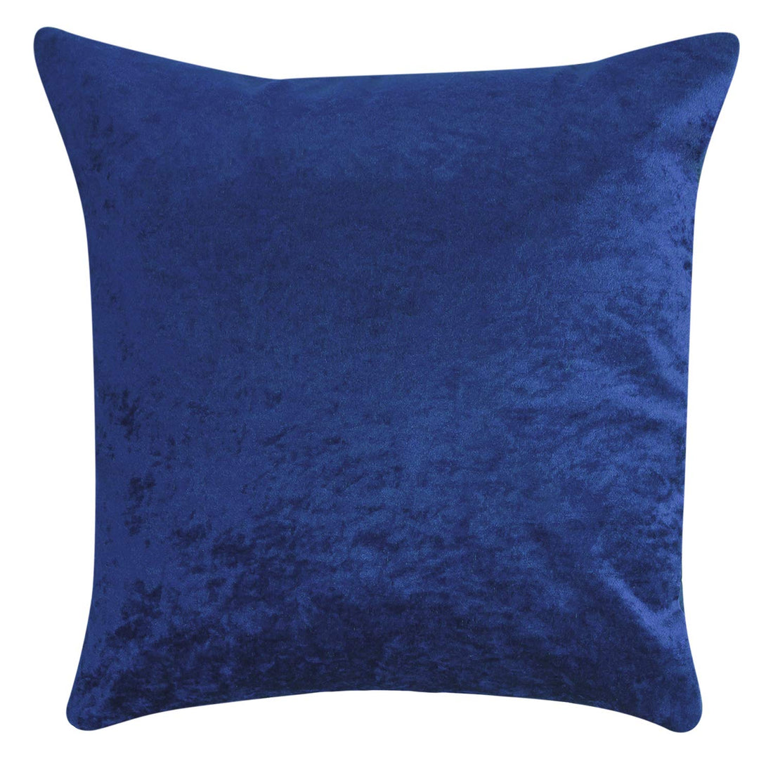 CREEVA Velvet Fabric Plain Sofa Cushion Cover for Bedroom, Living Room, Office 16 x 16 Inch or 40 x 40 cm, (Pack of 5) (Royal Blue)