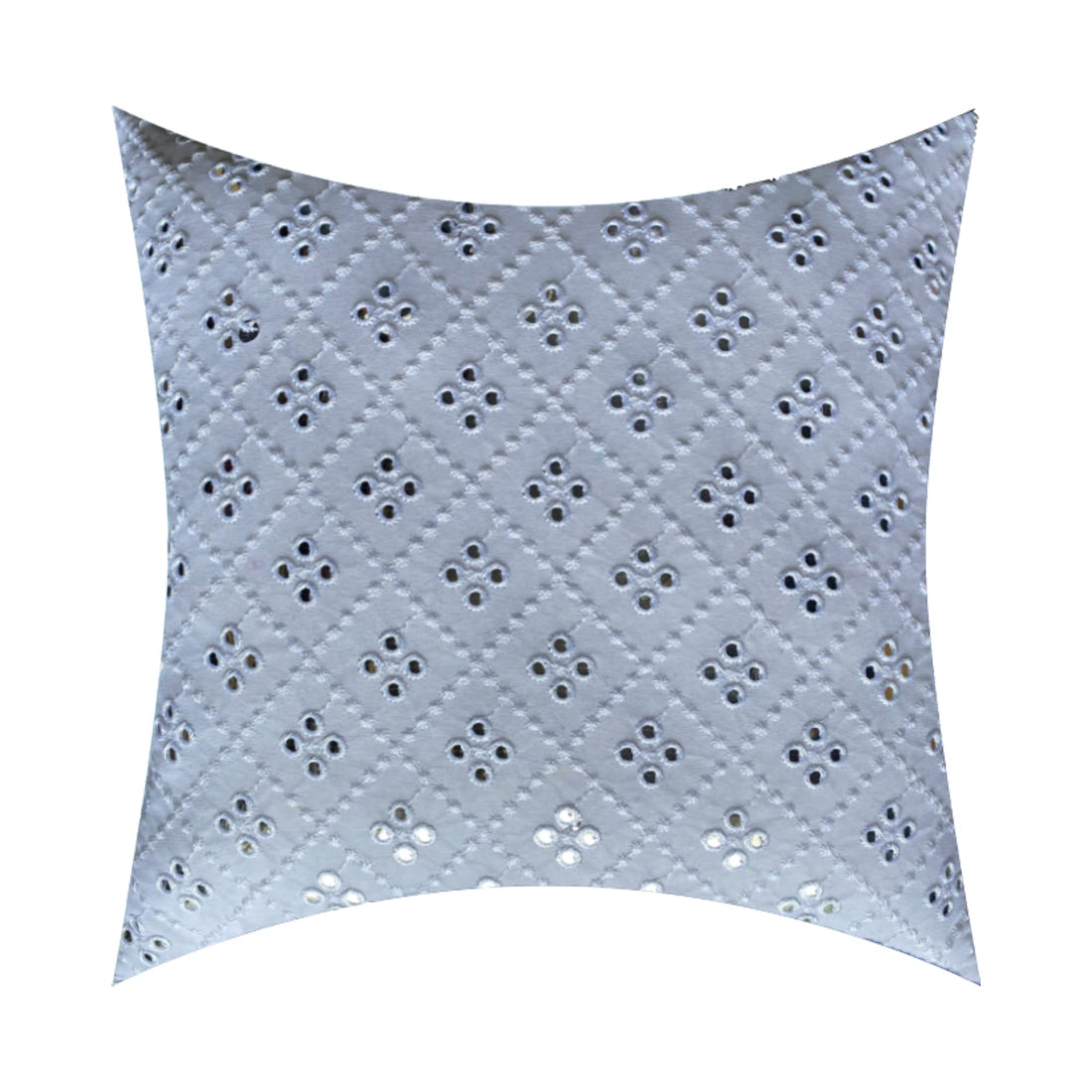 CREEVA Silk Fabric Mirror Design Sofa Cushion Cover for Bedroom, Living Room, Office 16 x 16 Inch or 40 x 40 cm, (Pack of 5) (Light Blue)