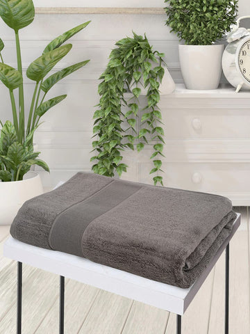 CREEVA Soft 550 GSM Solid Bath Towel 75 X 145 CM Grey