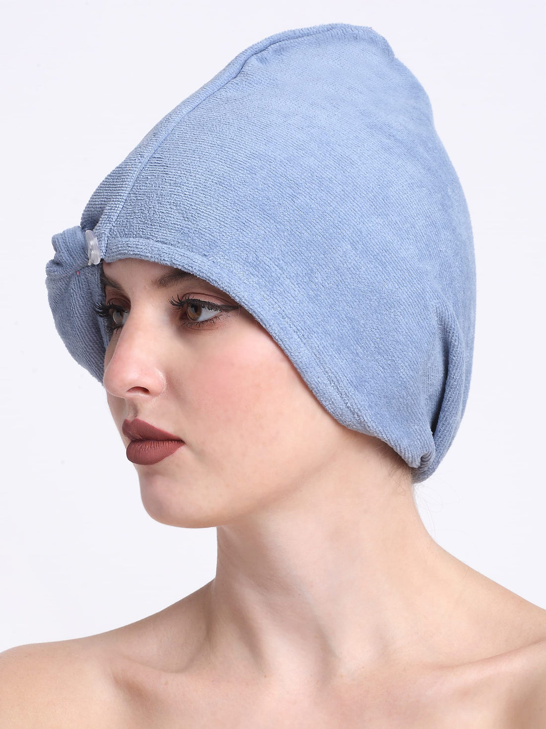 Quick-Dry Cotton Hair Towel Wrap | Pack of 2 - Ocean Blue