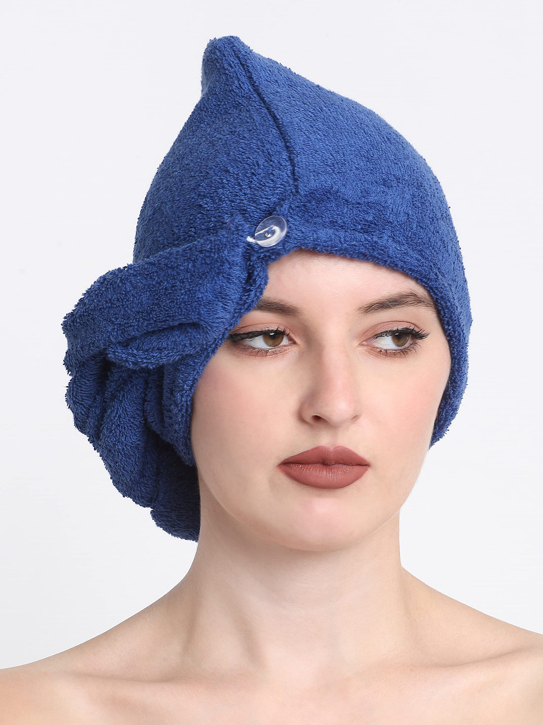 Luxury Cotton Hair Wrap Towel | Soft & Quick Dry | 380 GSM - Blue