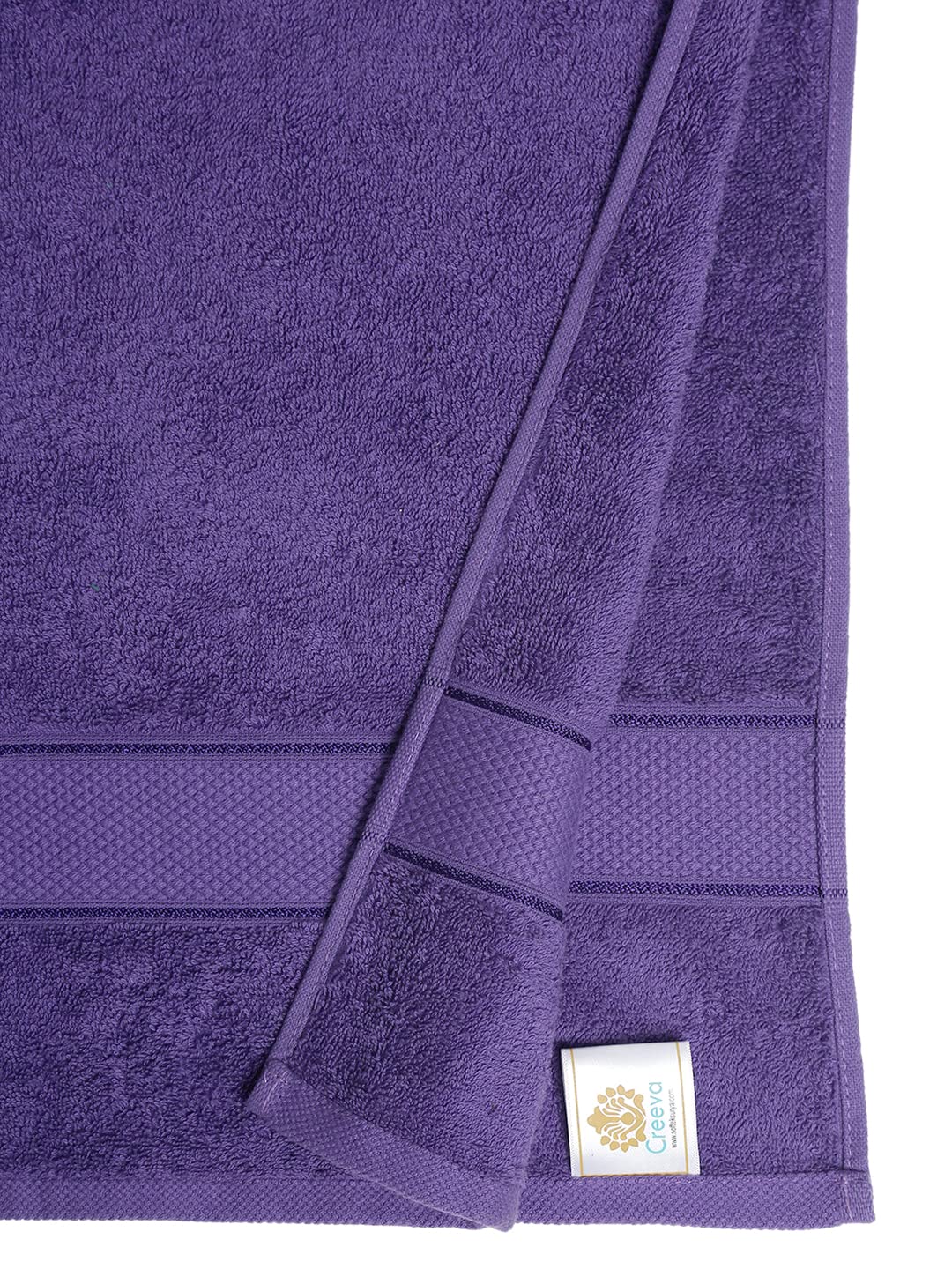 CREEVA Soft and Plush, 100% Cotton, Highly Absorbent, Bathroom Towels, Super Soft, 4 Piece Towel Set (1 Bath Towel, 1 Lady Bath Towel, 2 Hand Towels), 525 GSM