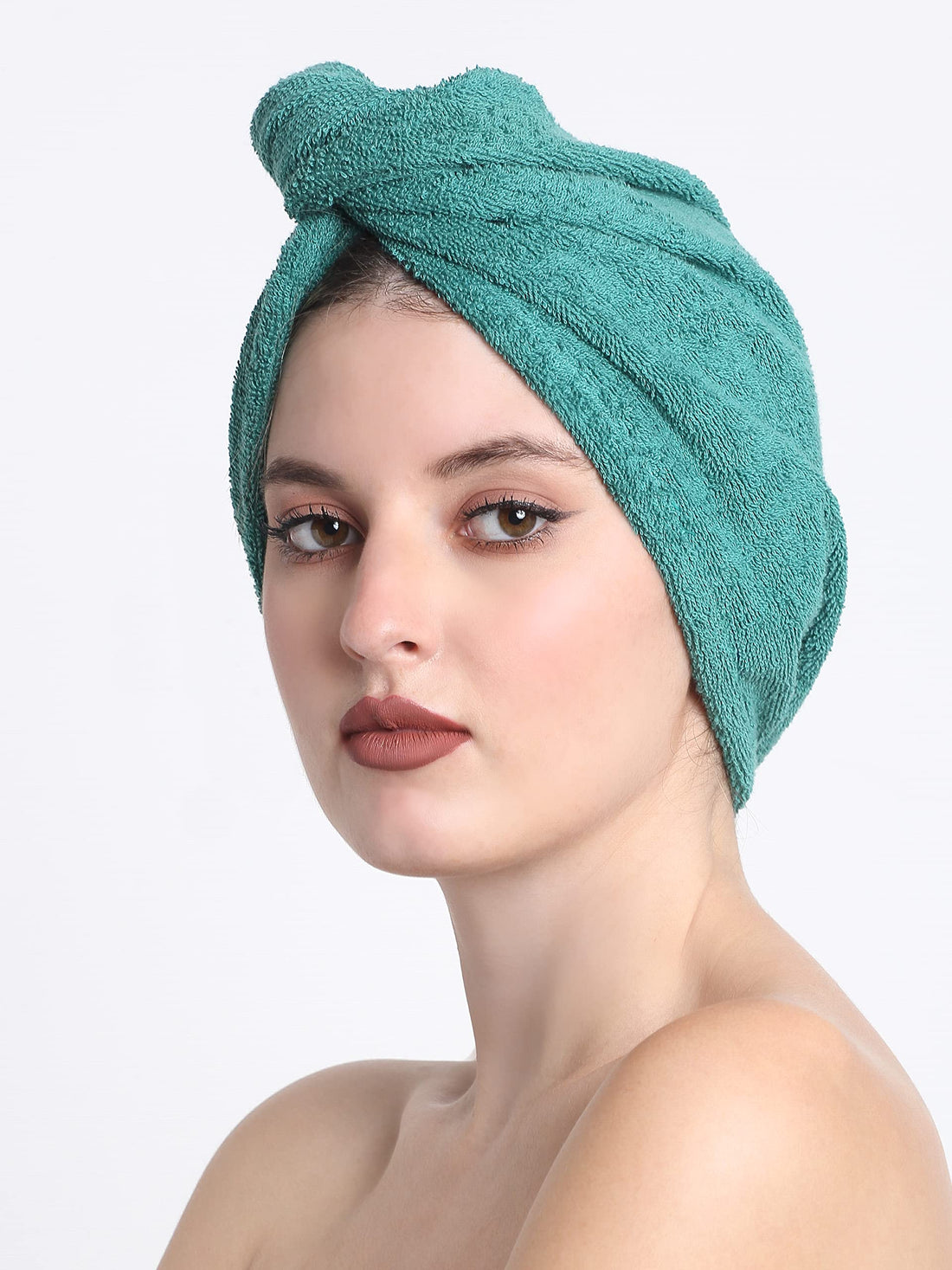 Luxury Cotton Hair Wrap Towel | Soft & Quick Dry | 380 GSM - Mint Green