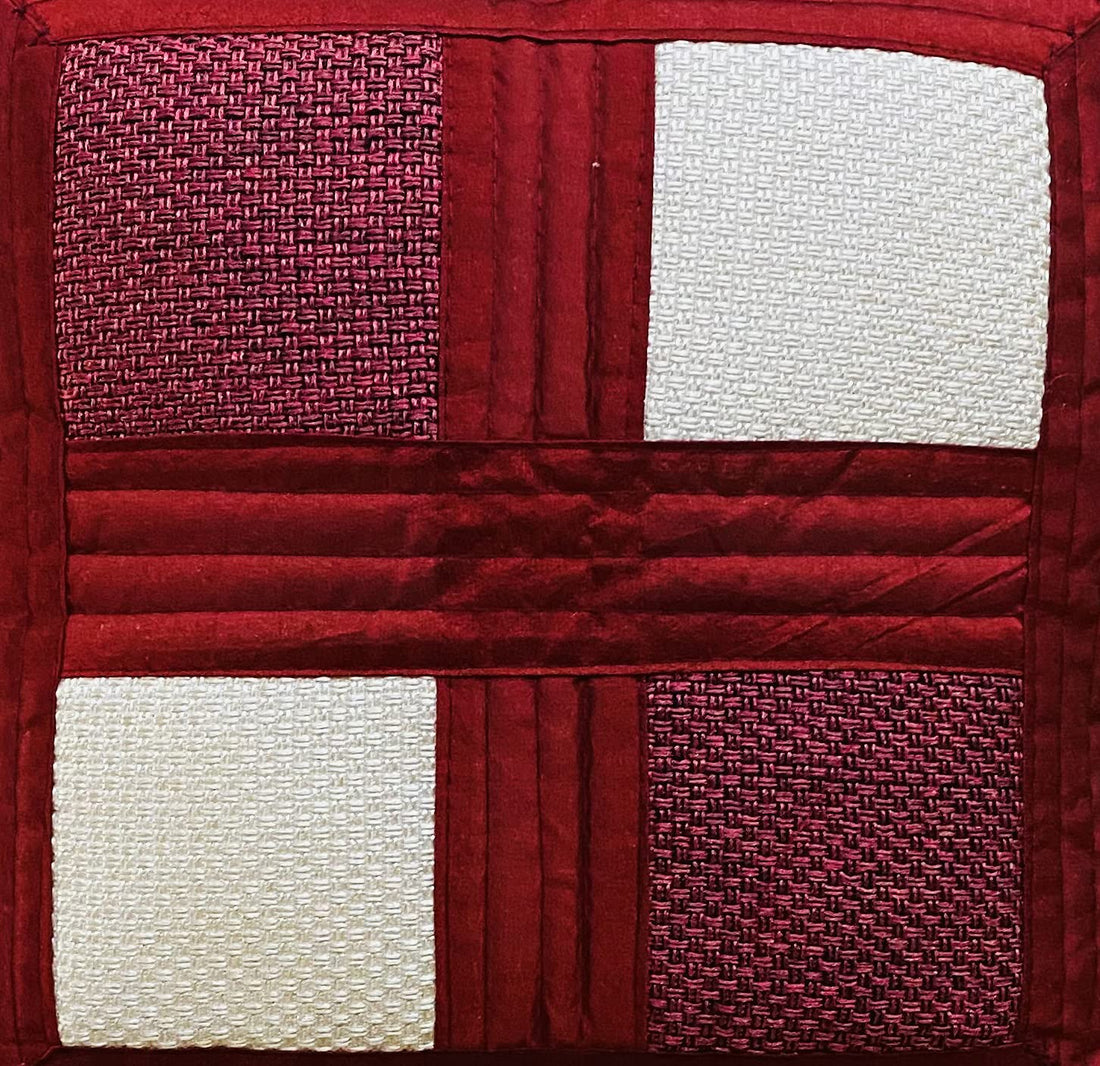 CREEVA Set of 5 Jute Box Cushion Covers | Red | 16 x 16 INCH or 40 x 40 CM