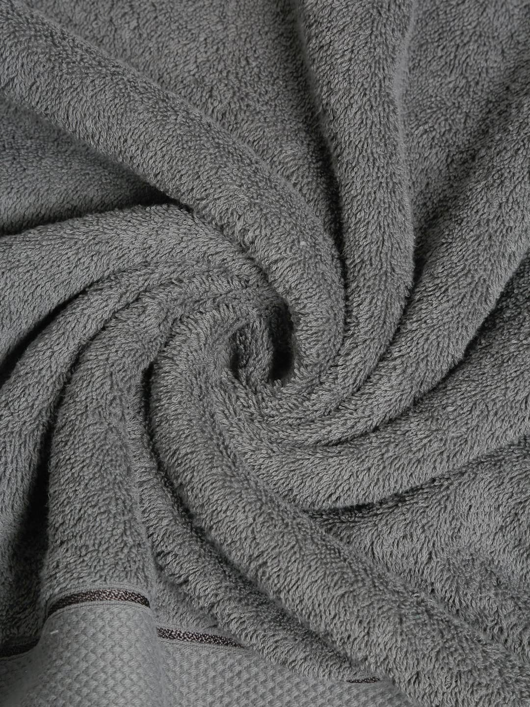 CREEVA 100% Terry Cotton Set of 2 Couple Bath Towel |1 Large 75X150 Cm and 1 Medium 120X60 Cm | Ultra Soft, Highly Absorbent and Quick Dry Towels for Men & Women Daily Use Bath Set of 2 - Grey