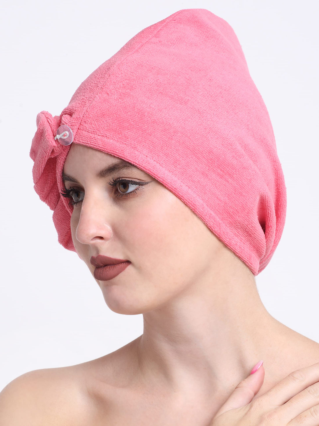 Luxury Cotton Hair Wrap Towel | Soft & Quick Dry | 380 GSM - Virtual Pink