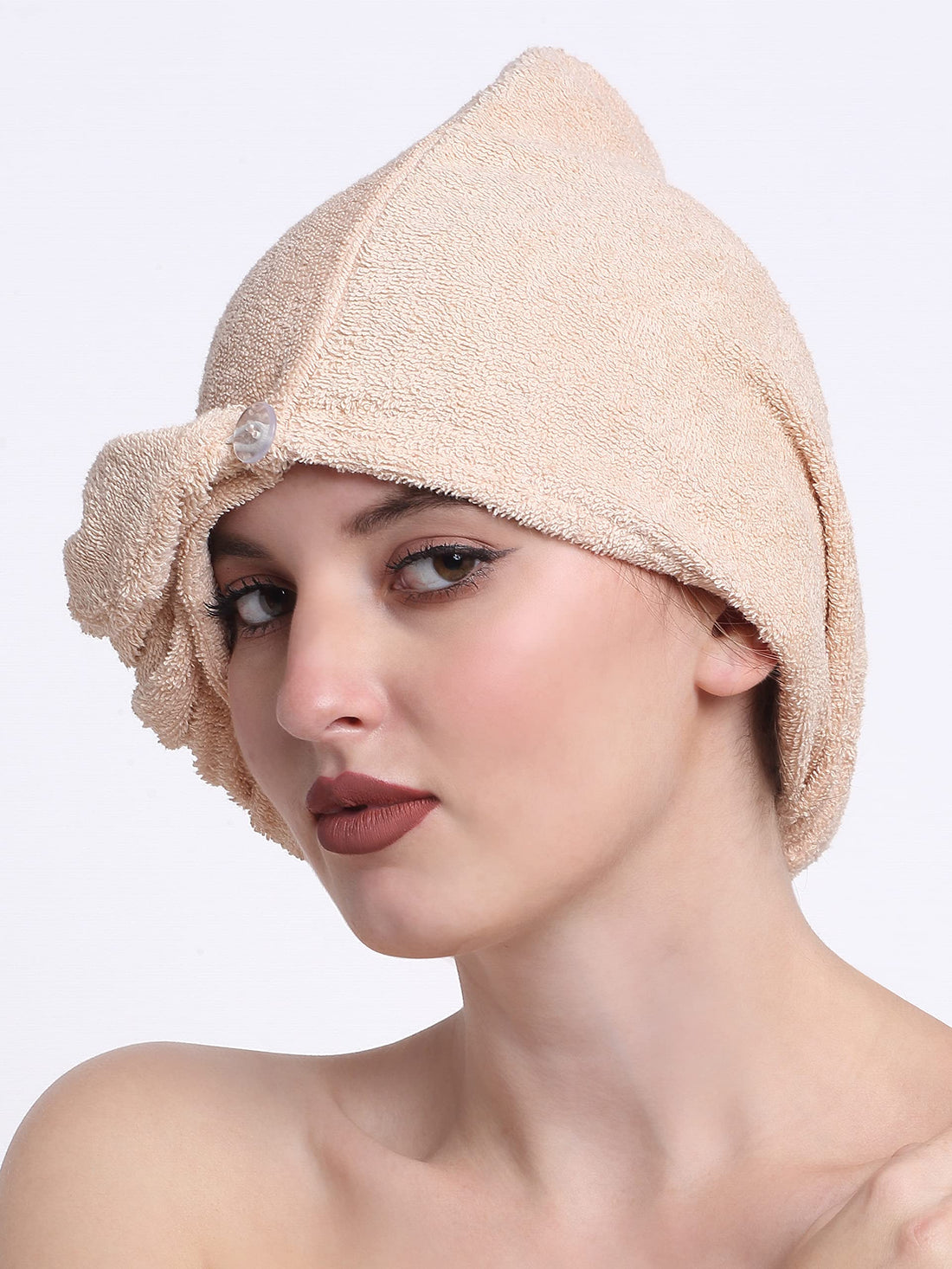 Luxury Cotton Hair Wrap Towel | Soft & Quick Dry | 380 GSM - Peach