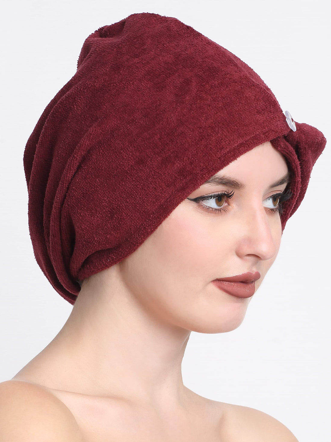 Luxury Cotton Hair Wrap Towel | Soft & Quick Dry | 380 GSM - Wine