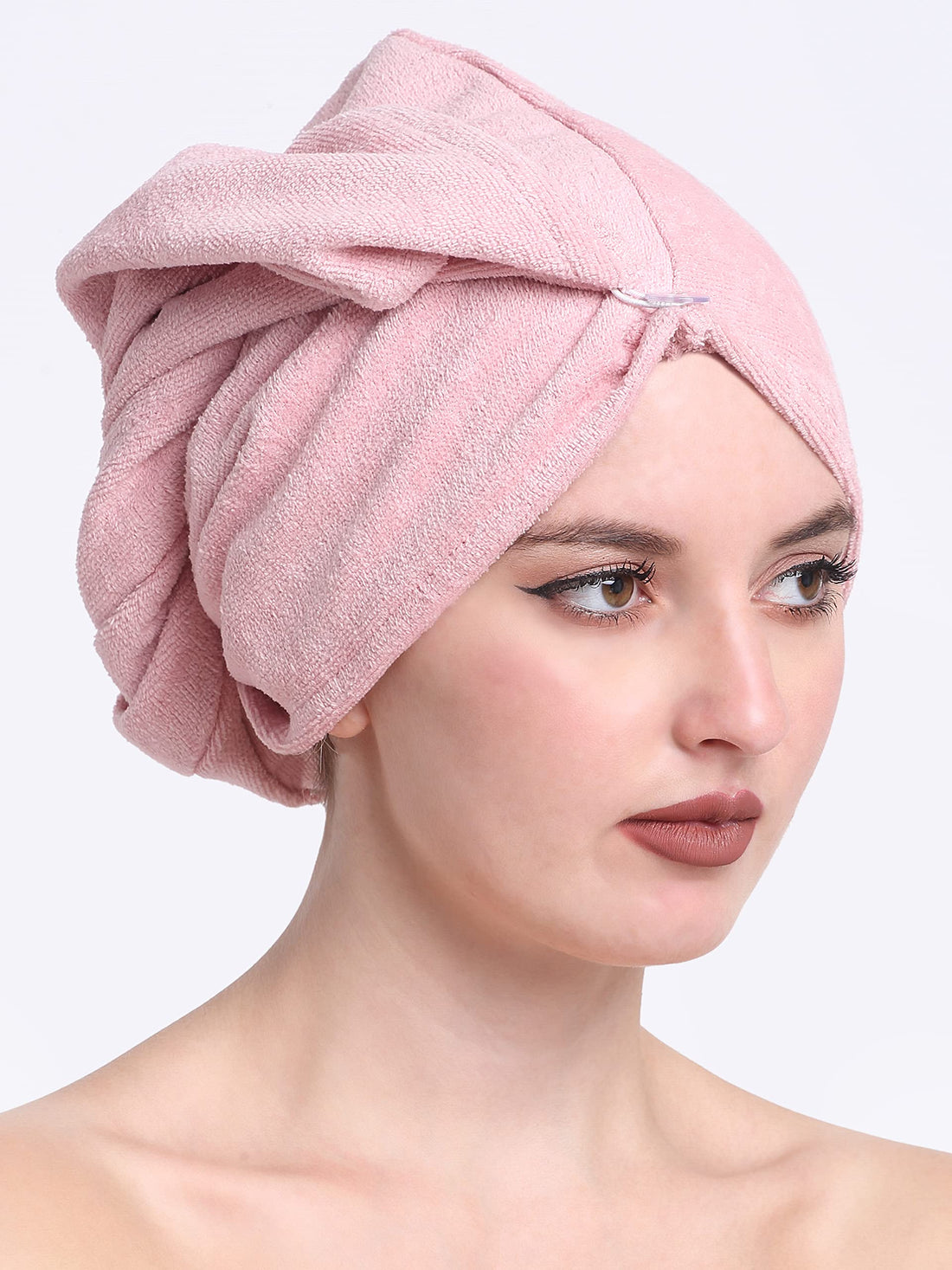 Luxury Cotton Hair Wrap Towel | Soft & Quick Dry | 380 GSM - Bridal Rose