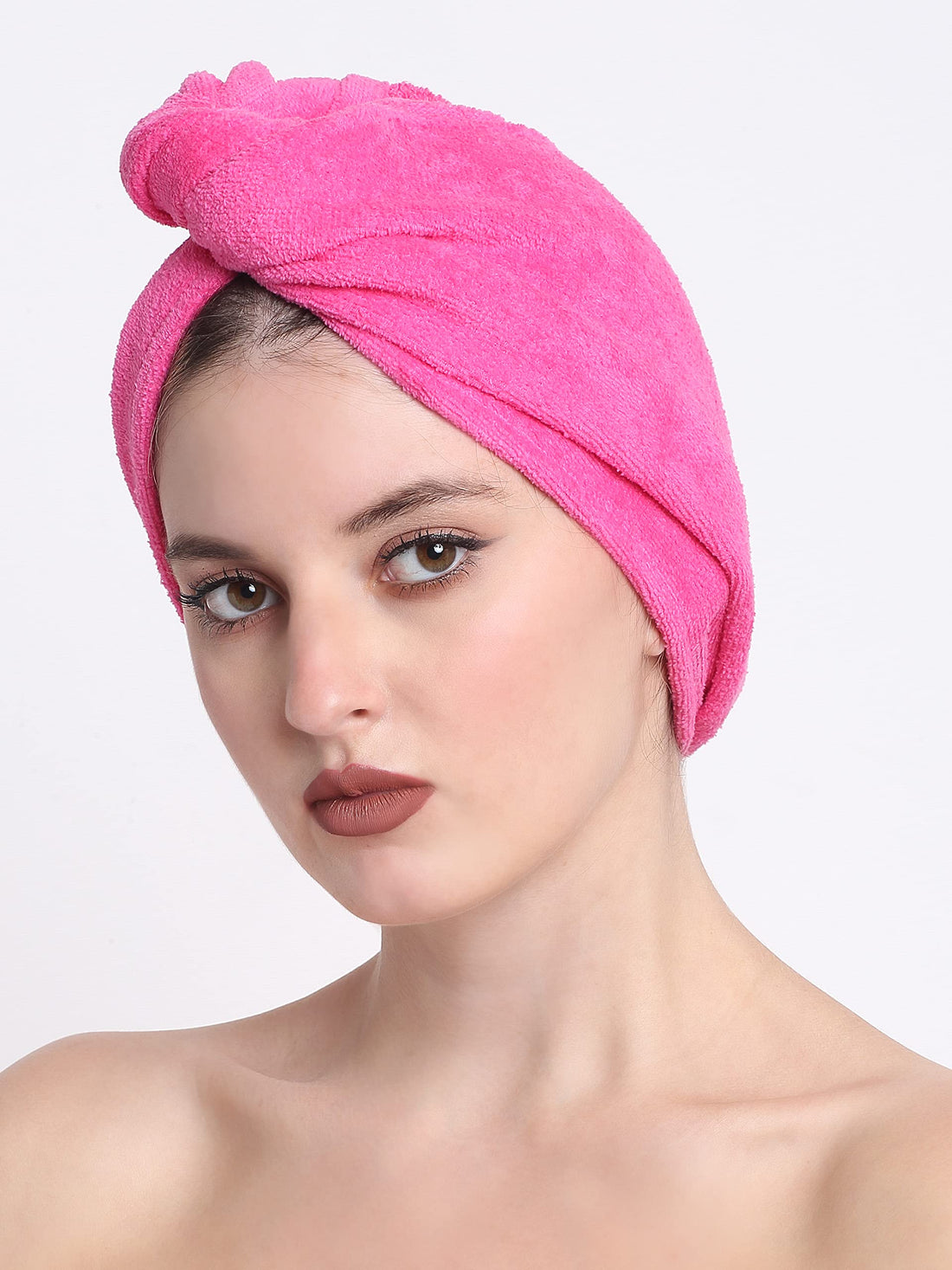 Luxury Cotton Hair Wrap Towel | Soft & Quick Dry | 380 GSM - Fuschia
