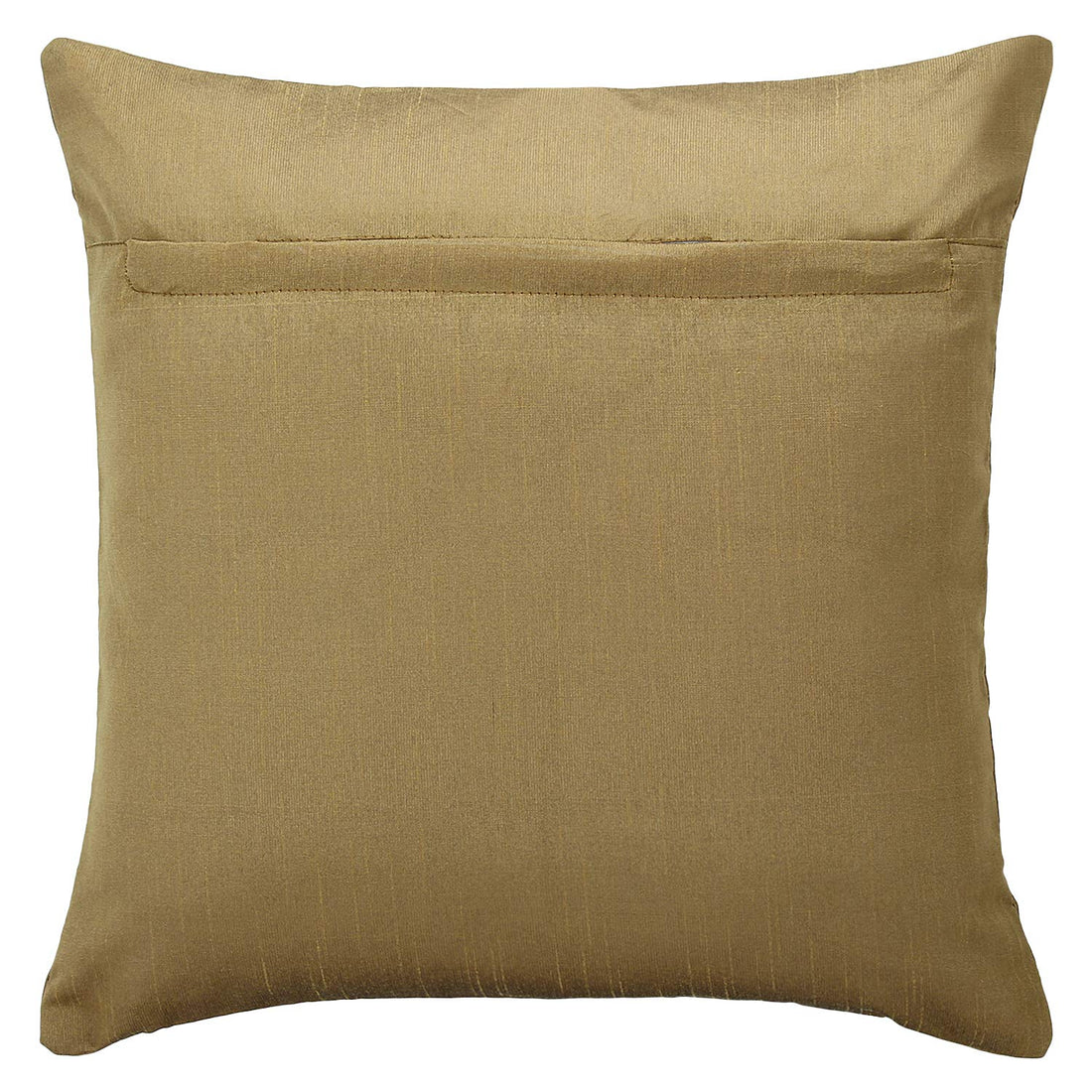 CREEVA Silk Fabric Plain Sofa Cushion Cover for Bedroom, Living Room, Office 16 x 16 Inch or 40 x 40 cm, (Pack of 5) (Gold)
