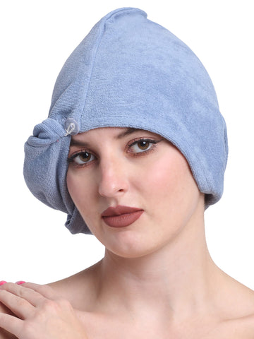 Luxury Cotton Hair Wrap Towel | Soft & Quick Dry | 380 GSM - Ocean Blue