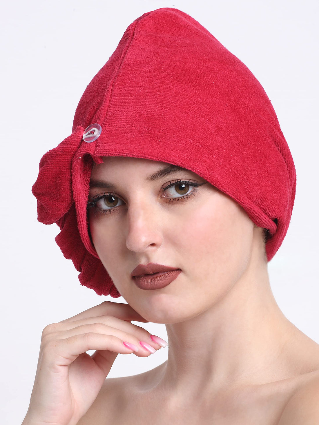Luxury Cotton Hair Wrap Towel | Soft & Quick Dry | 380 GSM - Red