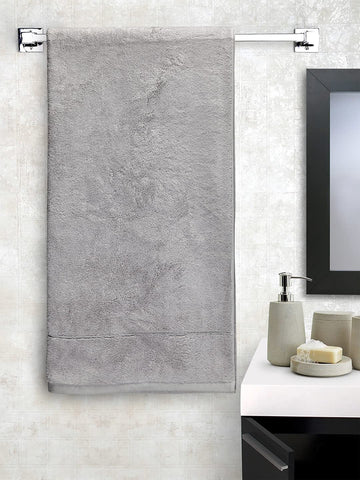 CREEVA Soft 650 GSM Solid Bath Towel 75 X 145 CM Silver