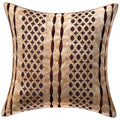 Decorative pillow with brown and beige pattern on a white background