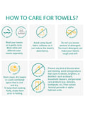 Care instruction for wrap towel