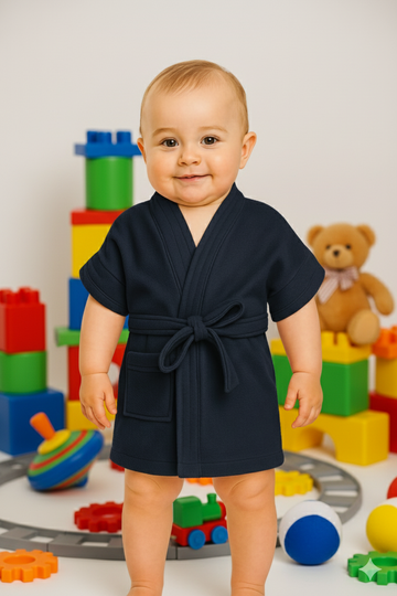 Melodious Kids Baby Bathrobe with Front Pocket – Soft, Cozy & Cute Pink Robe