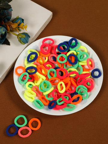 Creeva, 100 Pcs Small Hair Bands for Girls & Kids – Colorful Mini Rubber Hair Ties