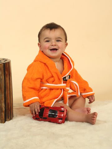CREEVA Cuddle Hooded Baby Bathrobe for Newborn & Infant | Ultra Soft Cotton