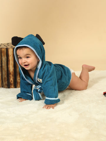 CREEVA Cuddle Hooded Baby Bathrobe for Newborn & Infant | Ultra Soft Cotton