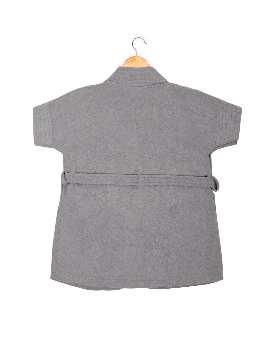 CREEVA Melodious Kids Baby Bathrobe with Front Pocket – Soft, Cozy & Cute Grey Robe