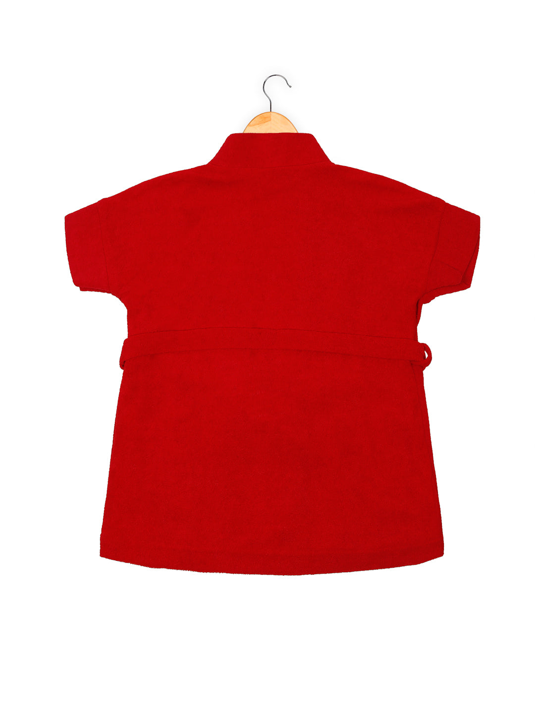 CREEVA Melodious Kids Baby Bathrobe with Front Pocket – Soft, Cozy & Cute Red Robe