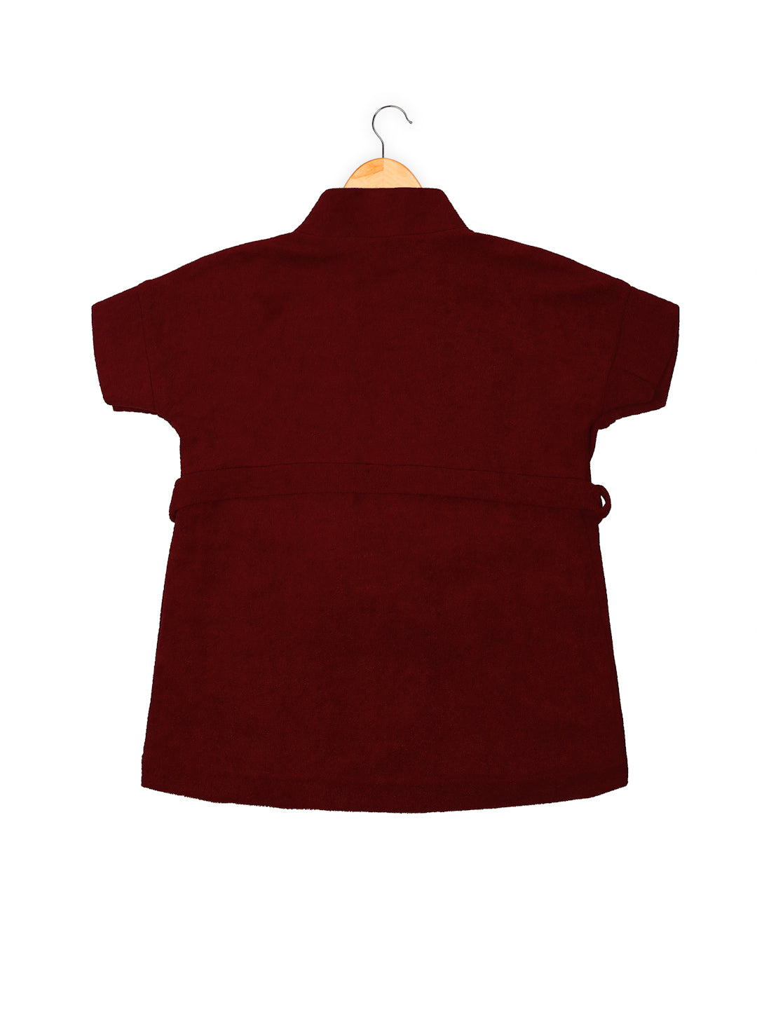 CREEVA Melodious Kids Baby Bathrobe with Front Pocket – Soft, Cozy & Cute Wine Robe