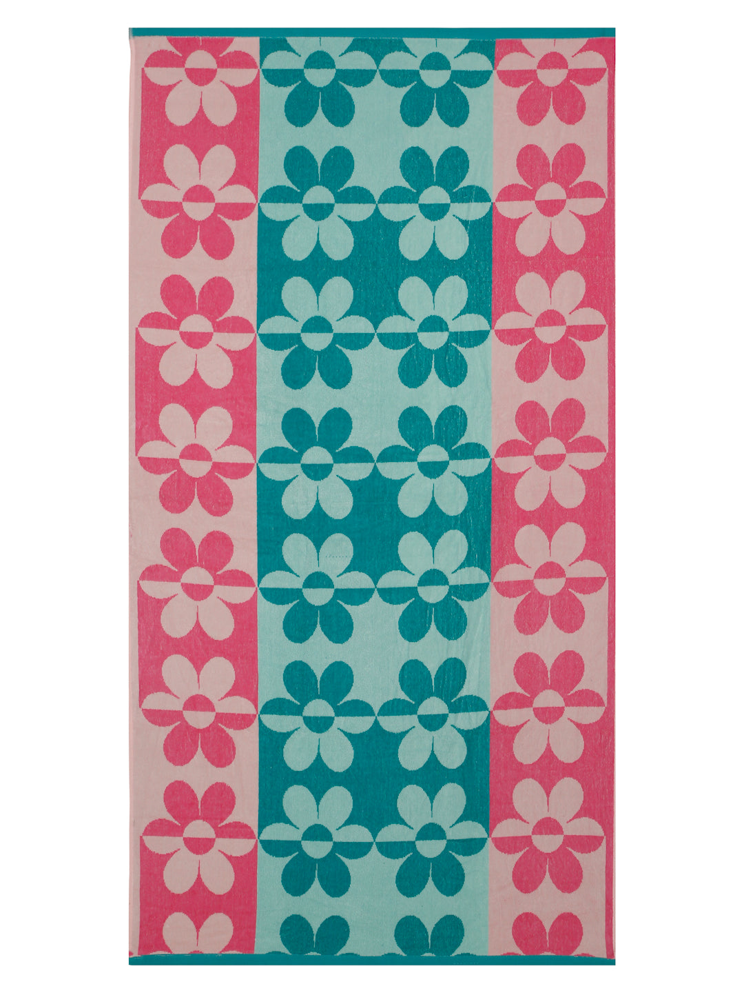Colorful Floral Beach Towel – Vibrant Bloom Design, 105 x 180 cm