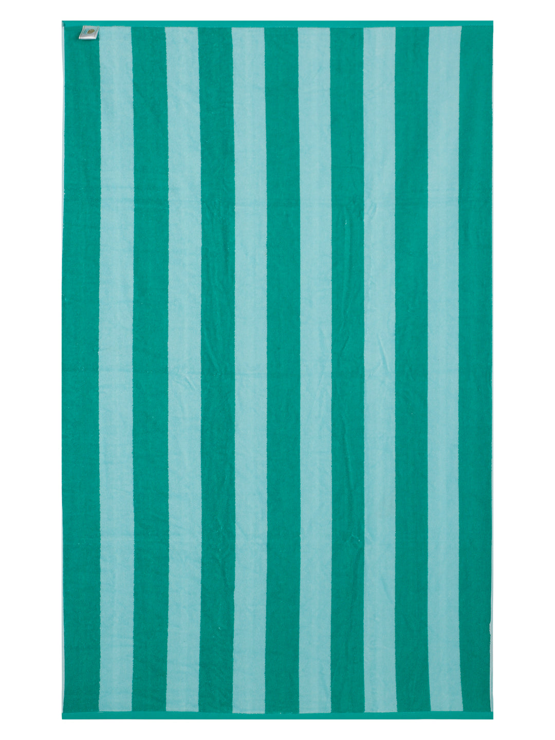 Classic Striped Beach Towel – Turquoise & Aqua Blue, 105 x 180 cm