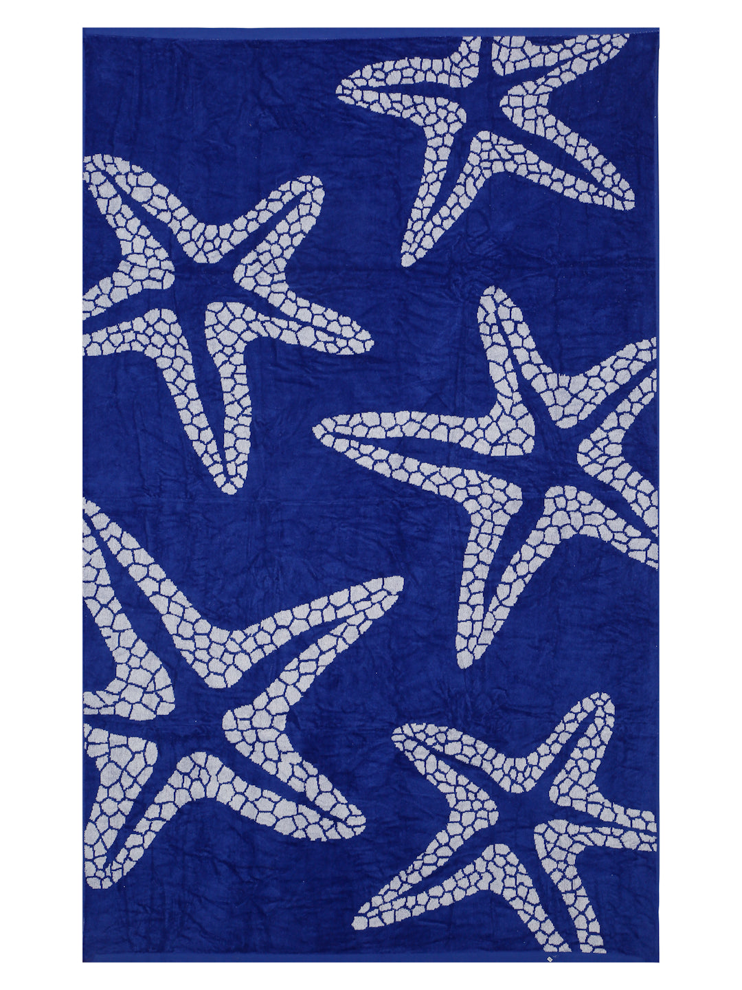 Starfish Mosaic Beach Towel – Coastal Blue Design, 105 x 180 cm