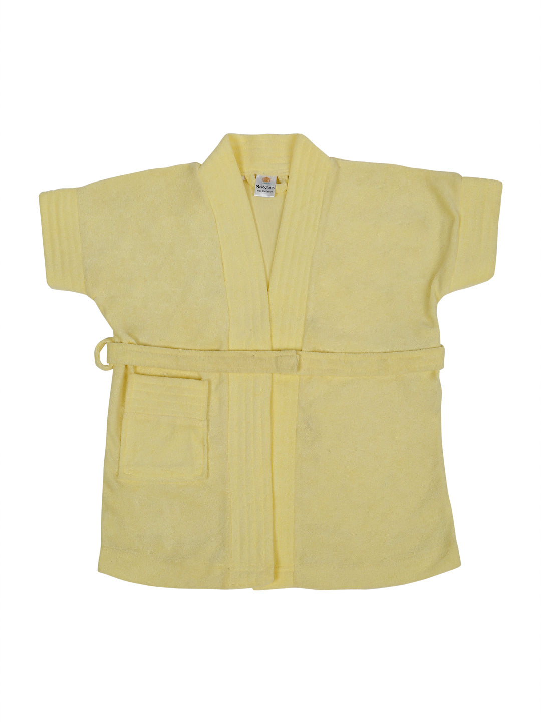 Melodious Baby Bathrobe with Front Pocket – Soft, Cozy & Cute Lemon Robe for Infants