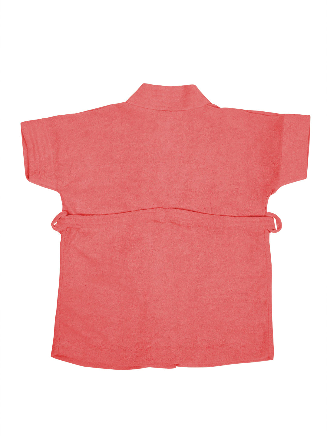 Melodious Baby Bathrobe with Front Pocket – Soft, Cozy & Cute Peachy Pink Robe for Infants