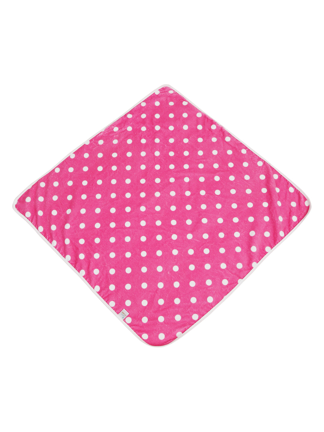 CREEVA Cuddle Baby/Kids Hooded Bath Towel in Pink Dotted Print – 100% Cotton, Super Absorbent Bath Wrap for Newborns & Toddlers | (0-3Years)