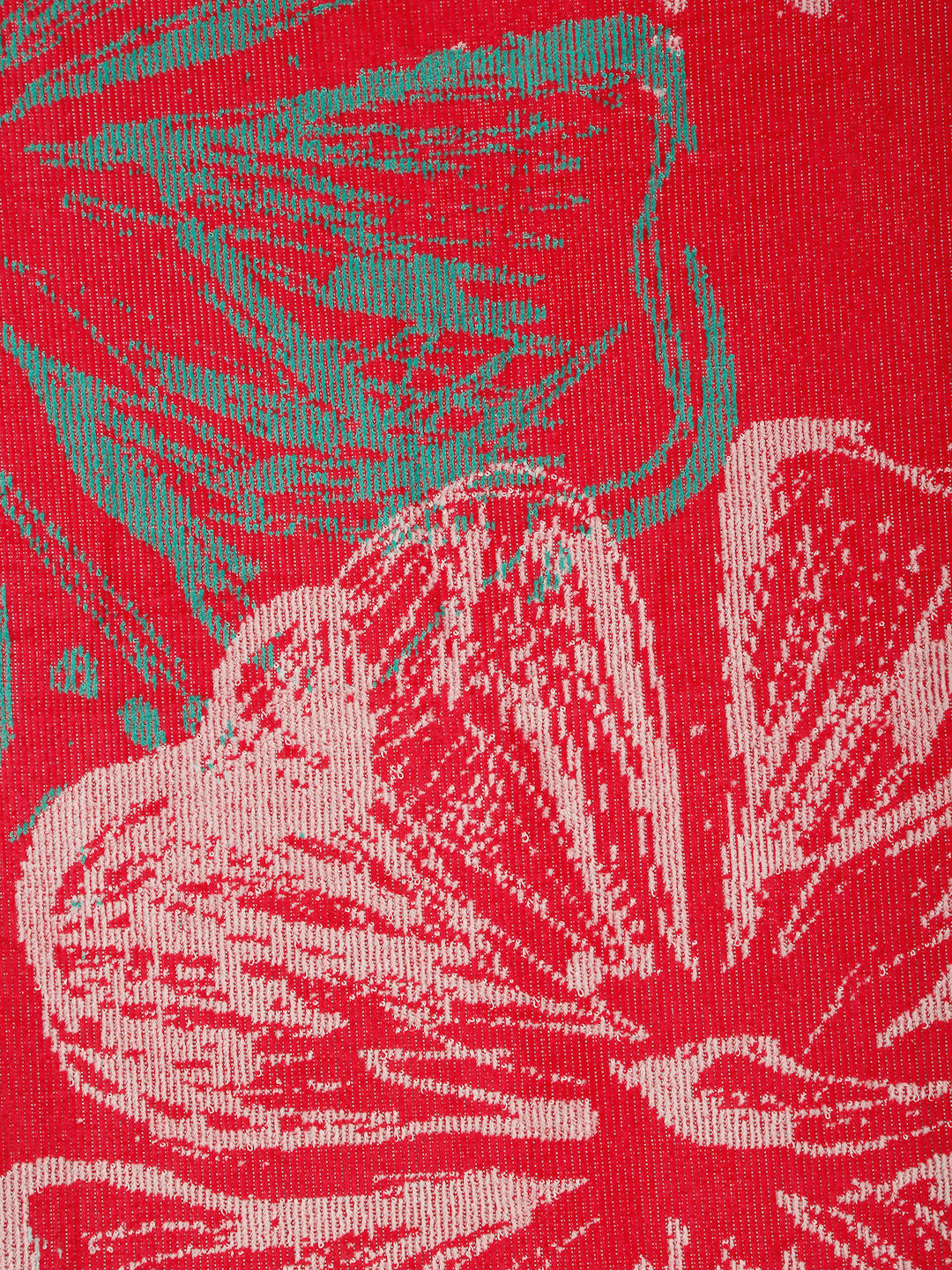 Hibiscus Floral Print Beach Towel - RED, 105 x 180 cm