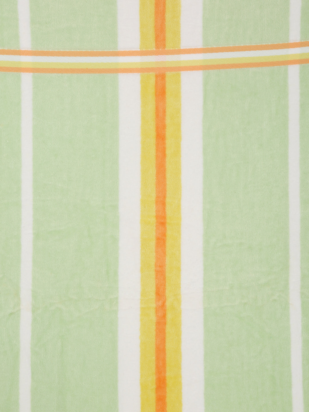 Pastel Green with Yellow Stripe Beach Towel, 90 x 175 cm