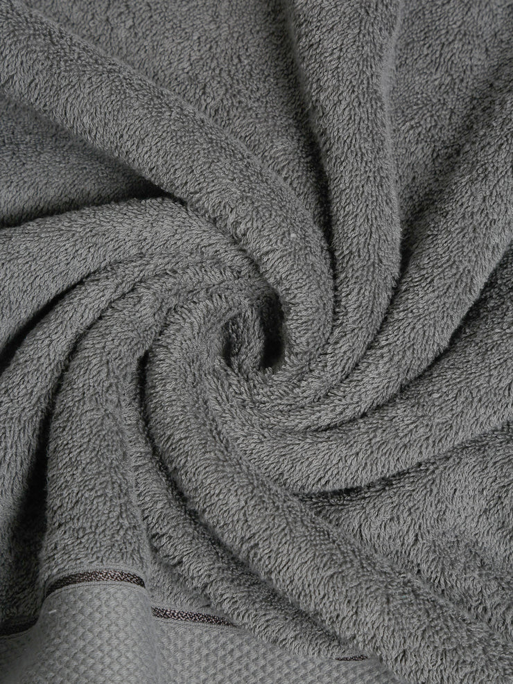 Creeva 100% Cotton 3 Piece Hand & Bath Towel Set, 525 GSM (Grey)
